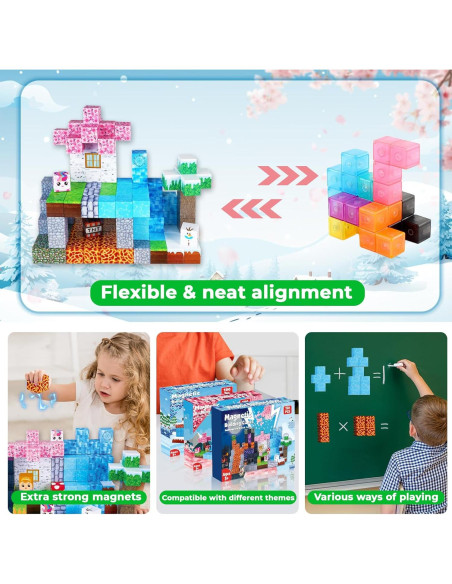 Bloques Magnéticos ToyUnited 150PCS Construcción STEM 4-8 años Bloques Magnéticos ToyUnited 150PCS Construcción STEM 4-8 años
