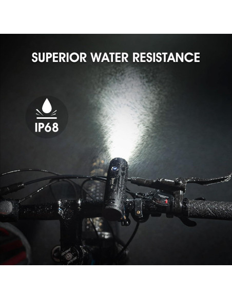 Luz de Bicicleta WUBEN B2 Recargable 1300 Lúmenes IP68 Luz de Bicicleta WUBEN B2 Recargable 1300 Lúmenes IP68