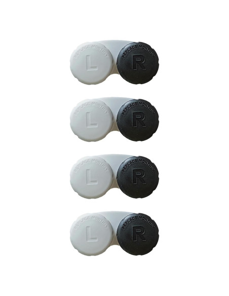 Estuches para Lentes de Contacto Kuanfine - Paquete de 4 Negros Estuches para Lentes de Contacto Kuanfine - Paquete de 4 Negros