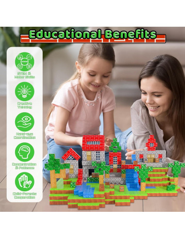 Bloques Magnéticos Kinhzrude 100PCS Juguetes Sensoriales 3D