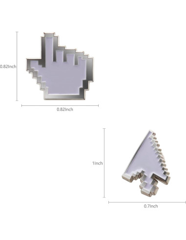 Pin de Esmalte Flecha de Gestos MIDLE - 2 Pcs 2.79x2.01 cm