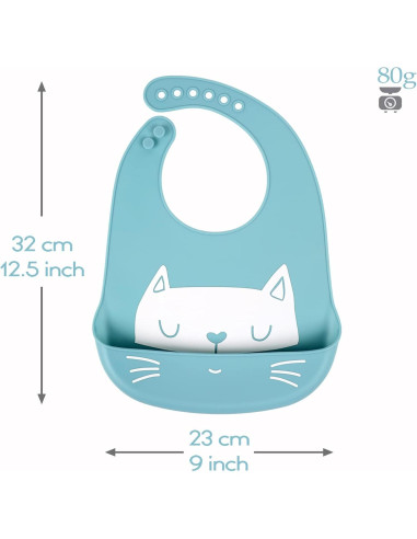 Baberos de Silicona Impermeables para Bebés 3pcs Ajustables