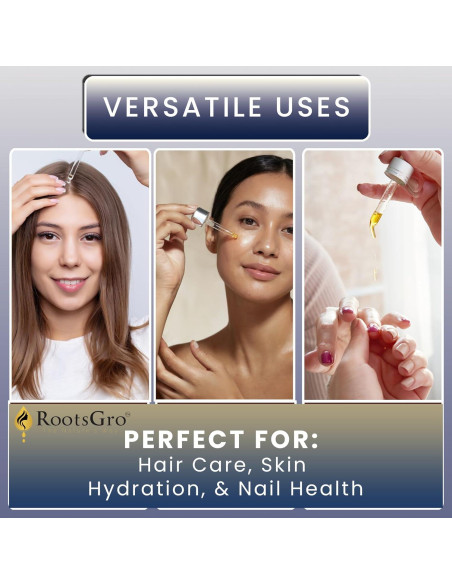 Aceite de Argán RootsGro 118 ml - Multiusos para Cabello, Piel y Uñas Aceite de Argán RootsGro 118 ml - Multiusos para Cabello, Piel y Uñas