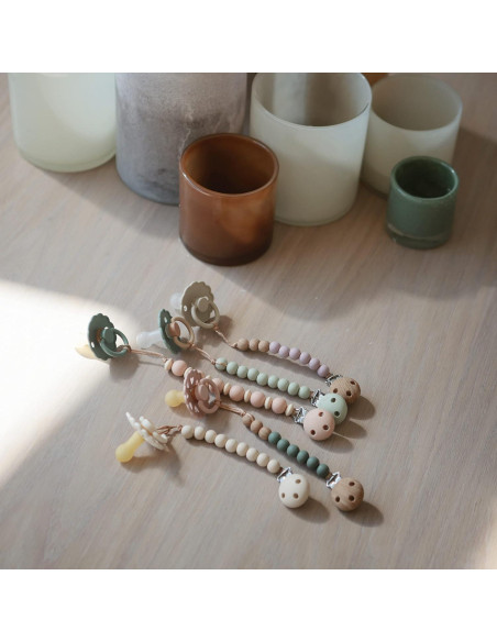 Clip de Chupete de Silicona Mushie Eva Libre de BPA Gris Clip de Chupete de Silicona Mushie Eva Libre de BPA Gris