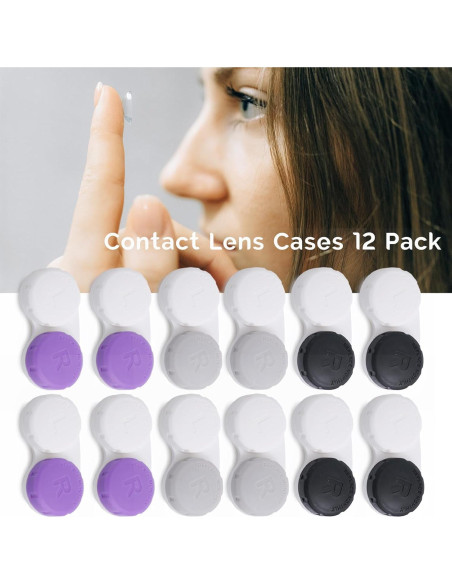Estuche para Lentes de Contacto Negro - Paquete de 12 Unidades Estuche para Lentes de Contacto Negro - Paquete de 12 Unidades