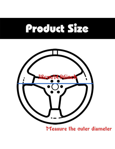 Cubierta de volante esponjosa YUNXNYC 38cm Negro para auto