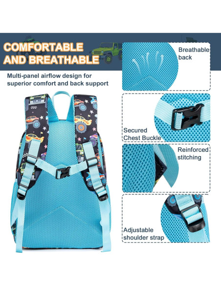 Mochila Escolar para Niños 15" Loidou Camión Azul 13L Mochila Escolar para Niños 15" Loidou Camión Azul 13L