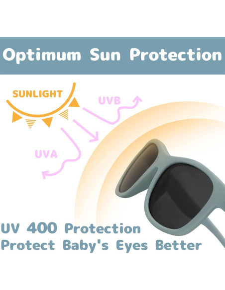 Gafas de sol para bebés Olreco con correa - Polarizadas 0-24 meses Gafas de sol para bebés Olreco con correa - Polarizadas 0-24 meses