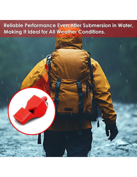 Silbato de Emergencia Rojo smrtcol 120dB con Cordón Silbato de Emergencia Rojo smrtcol 120dB con Cordón