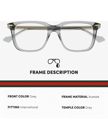 Gafas Rectangulares Gucci GG0737O - Diseño Elegante y Lujoso
