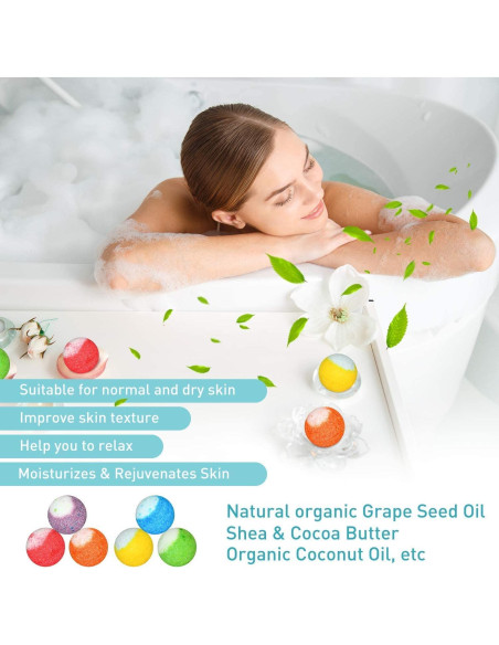 Juego de 30 Bombas de Baño Naturales PickMora - 6 Aromas Juego de 30 Bombas de Baño Naturales PickMora - 6 Aromas