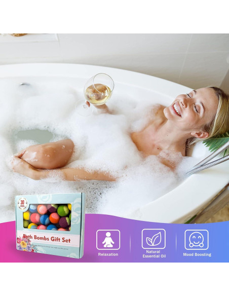 Juego de 30 Bombas de Baño Naturales PickMora - 6 Aromas Juego de 30 Bombas de Baño Naturales PickMora - 6 Aromas