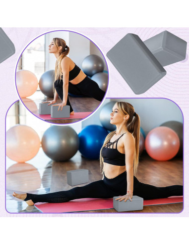 Bloques de Yoga Wettarn 6 Piezas Espuma EVA Antideslizante 23x15x10cm