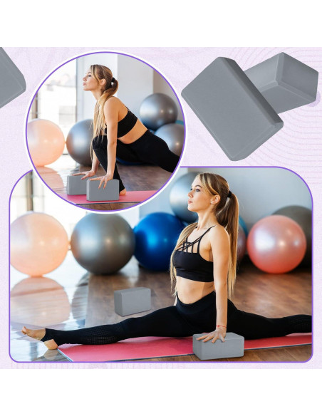Bloques de Yoga Wettarn 6 Piezas Espuma EVA Antideslizante 23x15x10cm Bloques de Yoga Wettarn 6 Piezas Espuma EVA Antideslizante 23x15x10cm