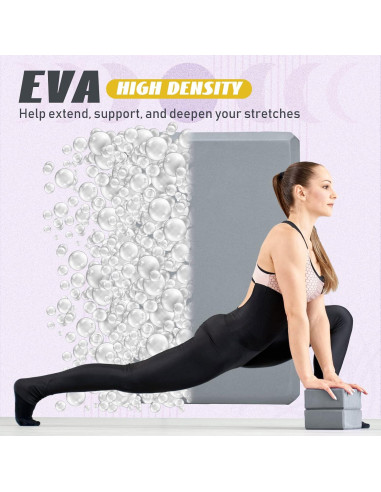 Bloques de Yoga Wettarn 6 Piezas Espuma EVA Antideslizante 23x15x10cm