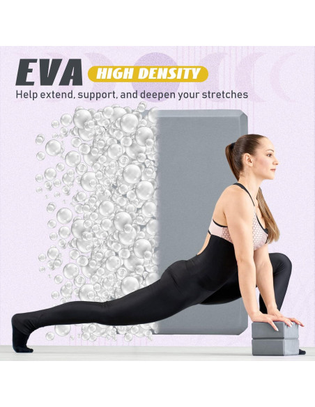 Bloques de Yoga Wettarn 6 Piezas Espuma EVA Antideslizante 23x15x10cm Bloques de Yoga Wettarn 6 Piezas Espuma EVA Antideslizante 23x15x10cm