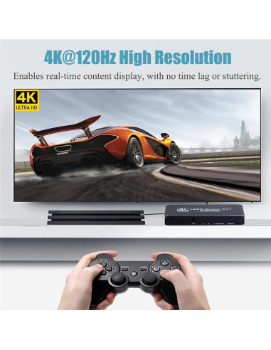 Conmutador HDMI 3x1 Anber-Tech 4K 120Hz con Control Remoto