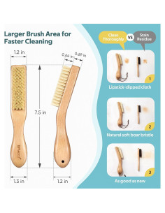 Cepillo para Manchas BFWood - Cerdas Suaves de Jabalí 2