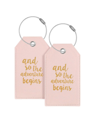 Etiquetas de Equipaje Personalizadas Casmonal Rosa 2 Pack