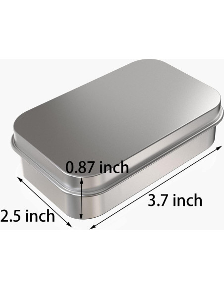 Contenedor Metálico Hulless 2 Pcs 9.4x5.8 cm Plata Contenedor Metálico Hulless 2 Pcs 9.4x5.8 cm Plata
