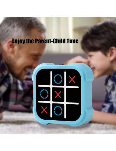 Juego de Tic Tac Toe Eléctrico Zhuoyi 4 en 1 Portátil Azul