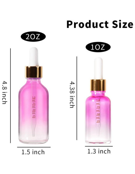 Juego de 4 Botellas de Cuentagotas de Vidrio StellaCare 60ml Juego de 4 Botellas de Cuentagotas de Vidrio StellaCare 60ml
