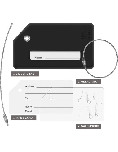 Etiquetas de Equipaje de Silicona Gostwo 2 Pack Iniciales G