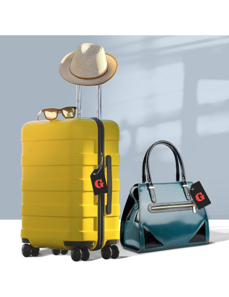 Etiquetas de Equipaje de Silicona Gostwo 2 Pack Iniciales G Etiquetas de Equipaje de Silicona Gostwo 2 Pack Iniciales G