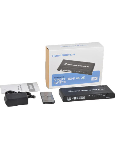 Conmutador HDMI 5 en 1 KAGO 4K@60Hz con Control Remoto