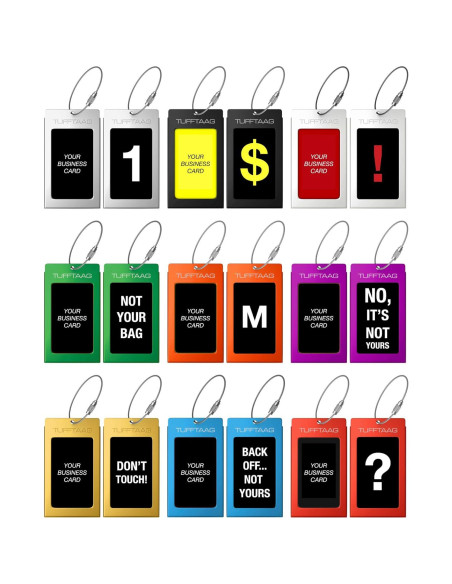 Etiquetas de Equipaje TUFFTAAG - Acero Negro, 2 Unidades Etiquetas de Equipaje TUFFTAAG - Acero Negro, 2 Unidades