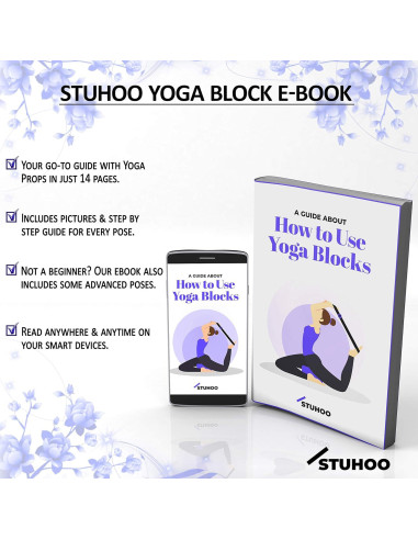 Bloques de Yoga STUHOO 2 Piezas + Correa de Algodón