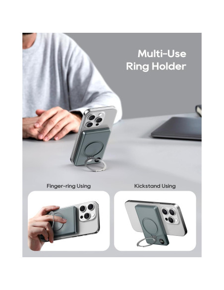 Cargador Portátil Anyzoo MagSafe 10000mAh 20W Gris Espacial Cargador Portátil Anyzoo MagSafe 10000mAh 20W Gris Espacial