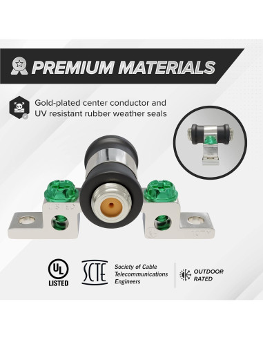 Conector Coaxial F-Type THE CIMPLE CO 1 Puerto RG6 Plata