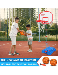 Aro de Baloncesto AOKESI Ajustable 1.07m-1.68m para Niños 2