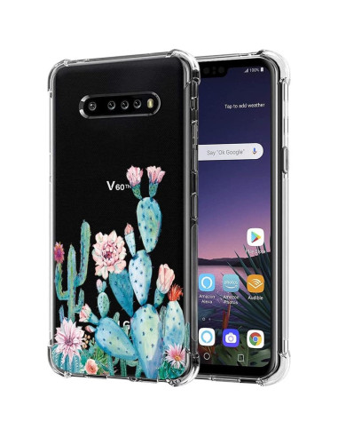 Funda Protectora TPU Transparente Floral para LG V60 ThinQ 5G