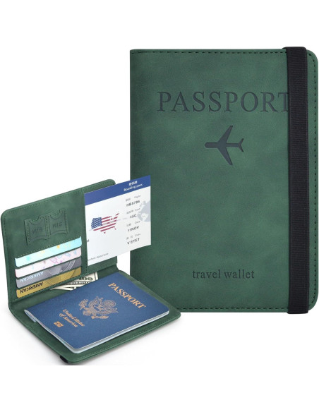 Funda de Pasaporte KAOBAN con Ranuras para Tarjetas y RFID Funda de Pasaporte KAOBAN con Ranuras para Tarjetas y RFID