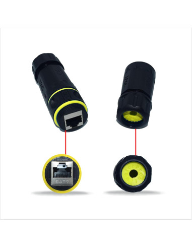 Acoplador RJ45 Cat7 ZUZONG IP68 a Prueba de Agua 10GB