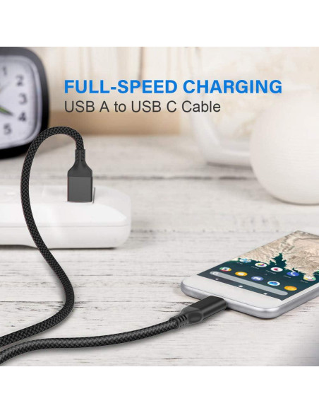 Cable USB C AkoaDa 3 en 1 (1m cada uno) Carga Rápida Cable USB C AkoaDa 3 en 1 (1m cada uno) Carga Rápida