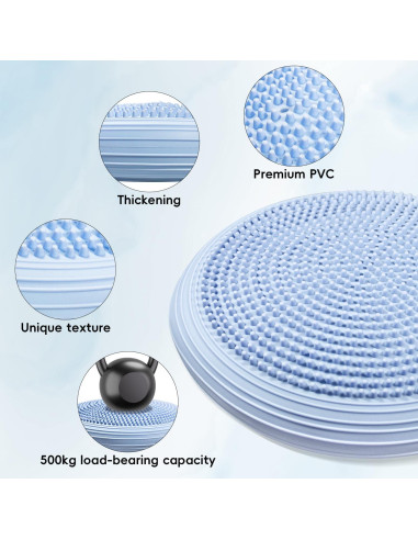 Cojín Inflable Inestable YWFYQZMH para Ejercicio y Equilibrio