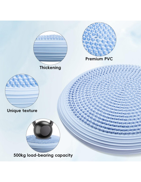 Cojín Inflable Inestable YWFYQZMH para Ejercicio y Equilibrio