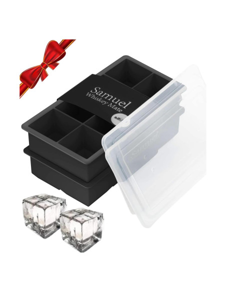 Bandeja de Hielo de Silicona Samuelworld 2-Pack 8 Cavidades Bandeja de Hielo de Silicona Samuelworld 2-Pack 8 Cavidades