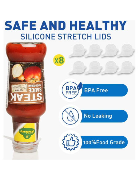 Tapa de Silicona Estirable Walgett 3.05 cm Paquete de 8 Tapa de Silicona Estirable Walgett 3.05 cm Paquete de 8