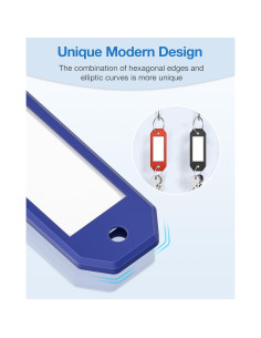 Etiquetas de Llave Hexagonales ttstar - Paquete de 10 Colores 2