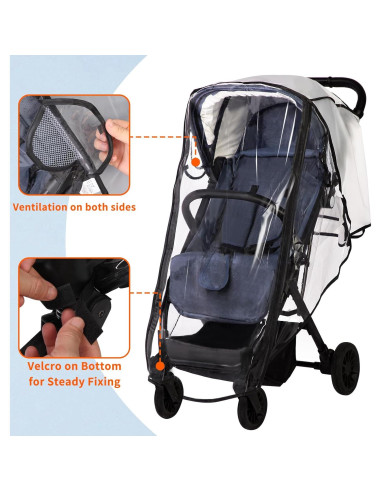 Cubierta de Lluvia para Cochecito Amorbase XL Impermeable