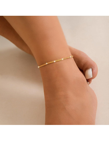 Pulseras de Tobillo Multicapa Nanafast Oro y Plata Ajustables