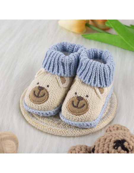 Botines para Bebés Hechos a Mano de Algodón 0-6 Meses Botines para Bebés Hechos a Mano de Algodón 0-6 Meses