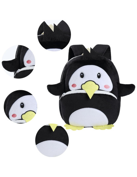 Mochila Infantil MICHLEY Pingüino Negro 24x10x26 cm Mochila Infantil MICHLEY Pingüino Negro 24x10x26 cm