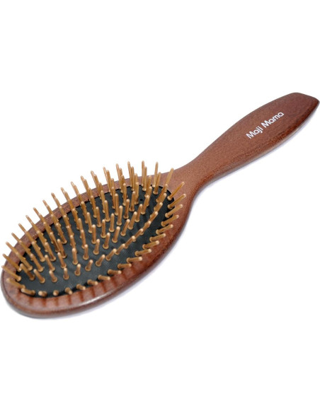 Cepillo de Pelo Ovalado Maji Mama de Madera y Bambú 24cm Cepillo de Pelo Ovalado Maji Mama de Madera y Bambú 24cm