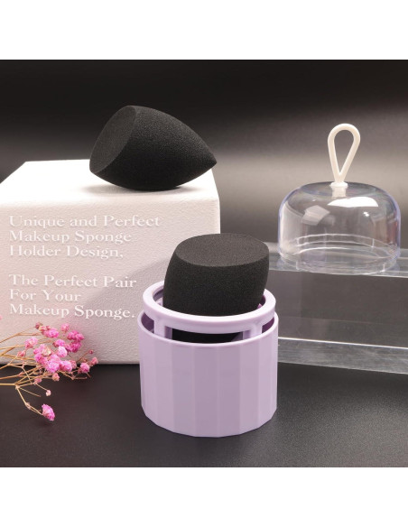 Juego de Esponjas de Maquillaje Banidy con Soporte Negro Juego de Esponjas de Maquillaje Banidy con Soporte Negro