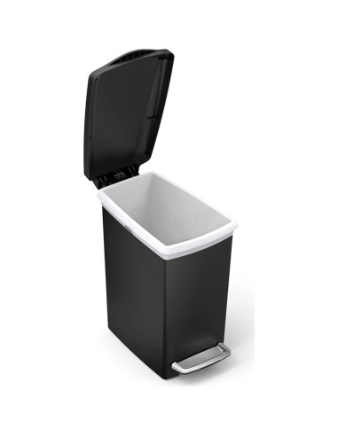 Basurero Compacto 10 Litros simplehuman Negro con Pedal